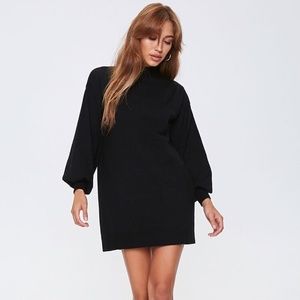 Balloon Sleeve Body Con Dress